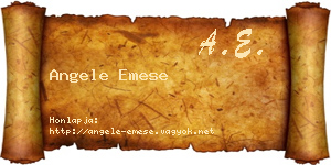 Angele Emese névjegykártya